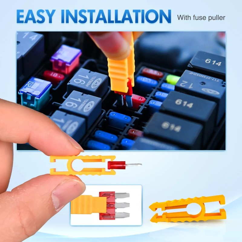 Nilight 60PCS Micro3 Fuse ATL Car Blade Fuses Assortment Kit