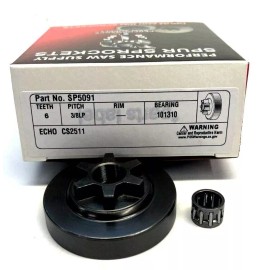 PERFORANCE SAW SUPPLY NEW PRO SPUR SPROCKET FIT ECHO CS2511 SPROCKET 3/8" PITCH 6 TOOTH DRIVE