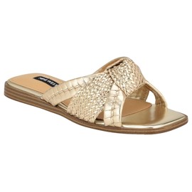 Nine West Women's Olson3 Sandal, Gold 710, 7.5