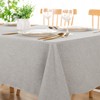 DWCN Rectangle Faux Linen Tablecloth - Textured Waterproof Spill-Proof Wrinkle