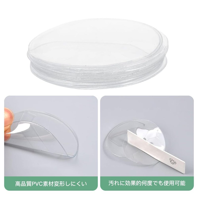 YIBOOM Can Badge Cover Protective Cover Set of 20 Transparent