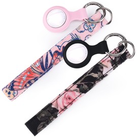 Sinpooo - Juego de llavero con funda para Airtag, llavero de muñeca, llavero fresco y pulsera de mano con llavero de coche (juego de 2 piezas, Airtag no incluido)