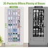 MISSLO 35 Clear Large Pockets Over The Door Shoe Organizer