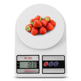Digital Kitchen Scale 22lb Capacity, Stainless Steel Food Scale with oz/g Units | Rechargeable USB-C & Battery Power | Ideal for Meal Prep, Cooking, Baking