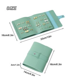 Earring Storage Earrings Folder Small Book Storage Bags Practical Stud Earrings Storages Travel Jewellery Box Jewellery Organiser Small Portable Waterproof PU Earring Cases Gift for Girls and Women