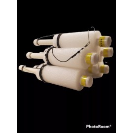 home made fishing noodles Cajun Catfish Noodle fishing Jugs White lot of  6 “Weighted"