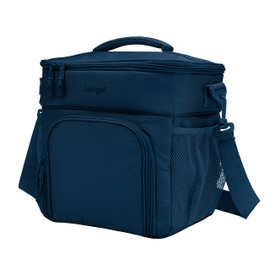 Bentgo Prep Deluxe Insulated Multimeal Bag - Lunch Box Bag, Holds 5 Meals, Premium Insulation up to 8 Hrs, Durable, Water-Resistant - Large Capacity For Adult Meal Prep (Navy Blue)
