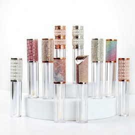 5ml Diamond Clear Lip Gloss Tube Empty Bottle for Tint, Lip Glaze, Cosmetics, Concealer Cut Rainbow Gradient 5ml 30ea