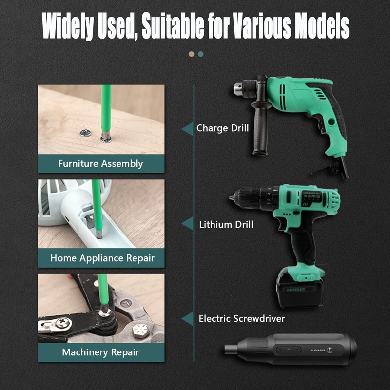 Strong Magnetic Durability Screwdriver Drill Bit Set, Anti-Slip Magnetic Electric
