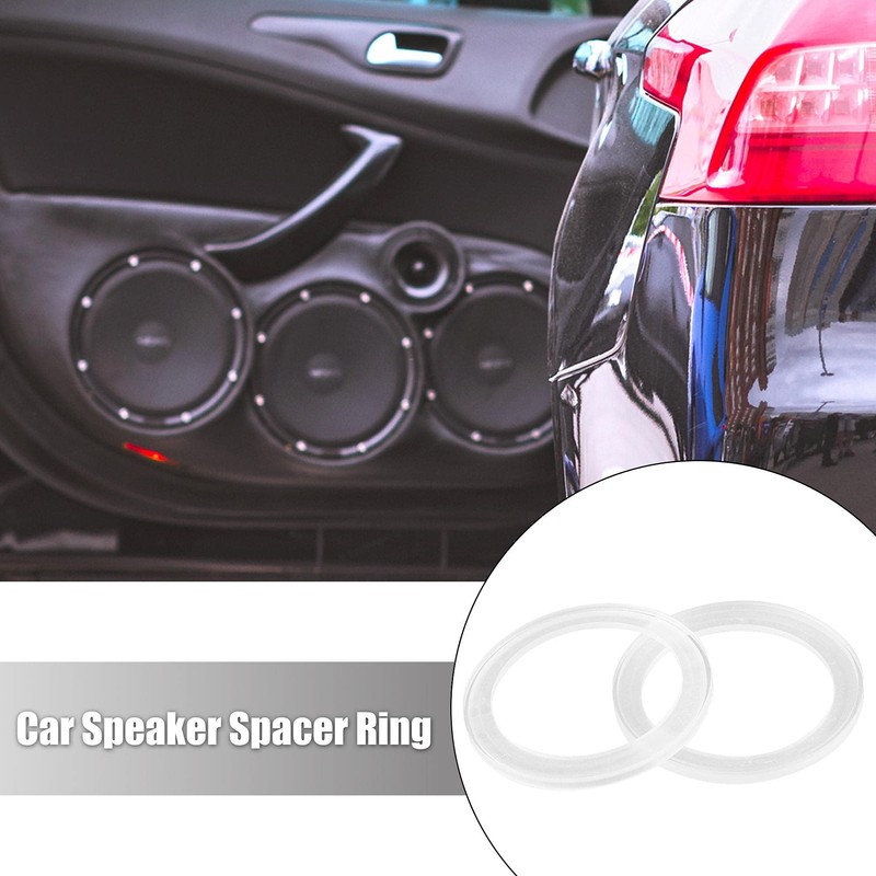 MACHSWON 2Pcs Car Speaker Spacer Ring Mounting Spacer Plate Transparent