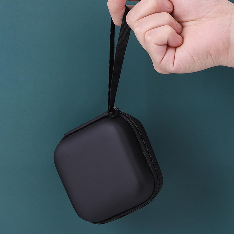 1 x Black Hard Headphone Box with 2 Black Cable