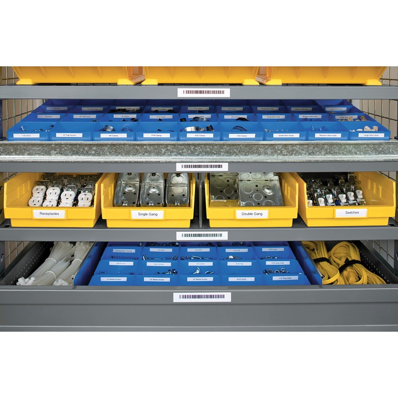 Dymo M18435 Cinta Rhino Vinilo 12mm, negro/naranja