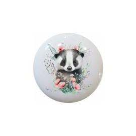 Watercolor Spring Baby Animals by DC DECORATIVE Ceramic Dresser Drawer PULLS Cabinet Cupboard KNOBS (0002 Badger)
