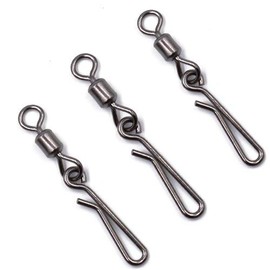 100Pcs Fishing Rolling Swivels Hanging Snaps Size 2#~10# Fishing Swivels and Snaps in Saltwater or Freshwater (10#-100pcs)