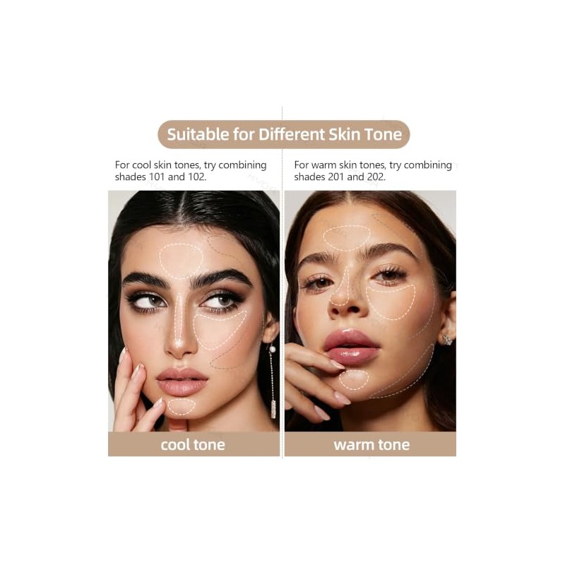 KYDA Warm Brown Liquid Contour, Natural Brown Cream Contour |