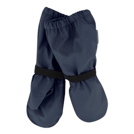 Mikk-line PU rain mittens with fleece lining, Oeko-Tex Standard 100 certified, waterproof with a hydrostatic head of 8,000 mm, windproof and insulating, no PFAS added, blue nights