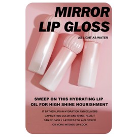 Easilydays Mirror Glossy Lip Gloss, Moisturizing Lip Tint, Shiny Glass Lip Look, Non-Sticky & Long Lasting, Hydrated & Fuller-Looking Lips, Nourished Lip Oil Lip Glaze Liquid Lipstick for Women, 04