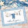 Whaline 24 Pack Baby Shower Thank You Cards Plaid Nautical