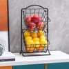 Wetheny 2 Tier Iron Fruit Basket Fruit Bowl for Kitchen