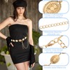 Ouligay Concho Chain Belt Gold Waist Chain Gold Western Concho
