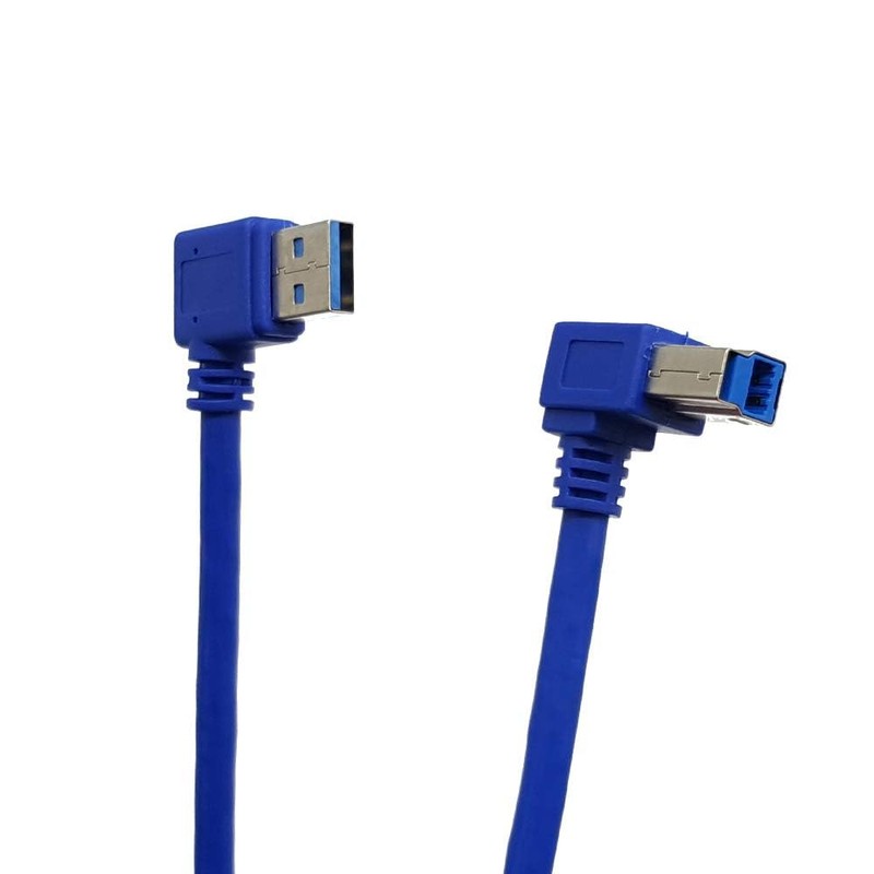 Seadream Angled USB3.0 Printer Cable; 2Pack SuperSpeed USB 3.0 A