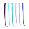 Prettyland - GHW08 colorful multi-colored 12-piece hair extension set hairpiece