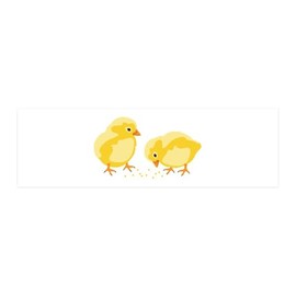 CafePress Baby Chicks Wall Decal 36x11 Wall Decal, Vinyl Peel, Reusable Cling