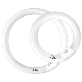 Celiwace FC8T9 22W and FC12T9 32W Set Daylight, 8 inch T9 22 Watts Circular Light Bulbs, 12 inch 32 Watts Circline Fluorescent Bulb CRI 80, 6500K 3350 Lumen G10q