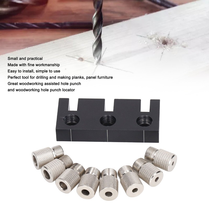 Hole Punch Locator Jig 3 in 1 Log Tenon Woodworking