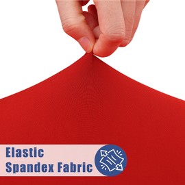 Moosfor Spandex Picnic Table Cloth, Elastic Fitted Tablecloths for 6 Foot Rectangle Tables, Stretch Washable Patio Table Cover for Outdoor, Camping, Christmas & New Year Parties (Red, 30"x72")