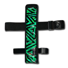 RaveVault Anti-Theft Rave Cell Phone Bag with Locking Zippers, Hidden Pocket – Perfect Phone Pouch for Ravers and Festival Go-ers (GREEN Fan Holster + Belts)