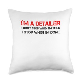Auto Detailing Legend Car Detailer Throw Pillow