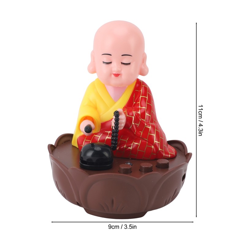 Musical Nodding Monk Figurine Decoration Moving Head Buddha Statue with