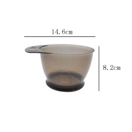 lasenersm 2 Pieces Hair Color Bowl Hair Dye Bowl Hair Color Mixing Bowls Plastic Color Mixing Tint Bowls Hair Dyeing Coloring DIY Oil Treatments Tools, Transparent Black