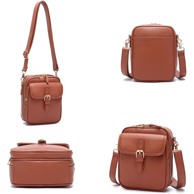 Crossbody Bag for Women – Premium Leather, Anti-Theft Zipper, Lightweight
