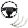 GIANT PANDA Carbon Fibre Pattern 3 Piece Steering Wheel Cover