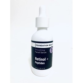 Bundle of Foundation Beauty Smoothing Retinol + Peptides & Brightening Vitamin C + Ferulic Acid Facial Serum, 2 items, 2FL Oz each, No box