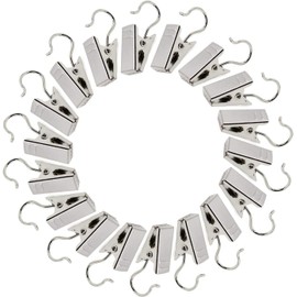 Curtain Clips with Hooks, Shower Curtain Hanging Hooks, Stainless Steel Curtain Clips, Light Hangers Wire Holders for Home Decorations Bathroom Shower Curtain Photo Decors (50 Pack)