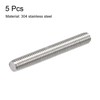 sourcing map 5Pcs M8 x 60mm Fully Threaded Rod 304