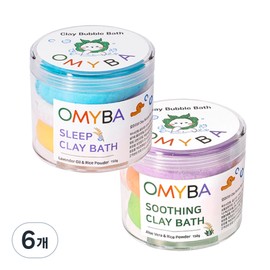 Ohmyba Kids Bubble Bath Salt Clay Bath Play Set (3 Colors) Soothing Sleeping Line, 6 Pieces, 150g / 오마이바 키즈 거품 입욕제 클레이 목욕놀이 세트 (3색)수딩 슬리핑 라인, 6개, 150g