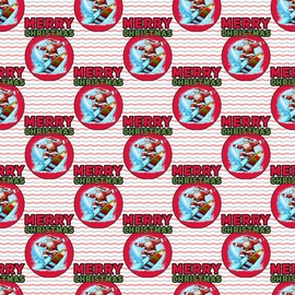 Funny Surfing Santa Thick Gift Wrap, Tropical Surf Theme Wrapping Paper, Merry Christmas Beach Lovers Party Decor (One 20 inch x 30 inch sheet)