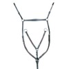 HKM Breastplate/Martingale Silver Fittings Full Black