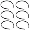 Pack of 6 x Alice Bands [Black]
