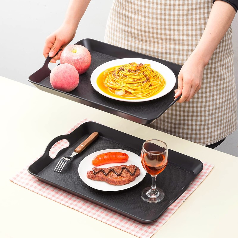6 Pcs Serving Trays with Handles Trays for Eating 16