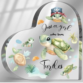 Just a Girl Who Loves Turtles Decor - Turtles Themed Paperweight & Gifts for Women & Girls