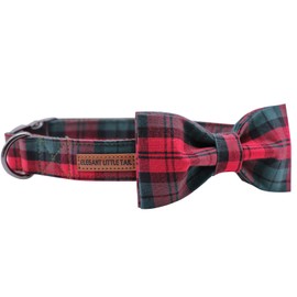 Elegant little tail Dog Collar, Cotton and Webbing, Christmas Dog Collar, Girl or Boy Adjustable Dog Collars, Pet Gift for Small Medium Dogs