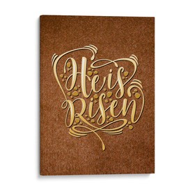 Aprojes He Is Risen Christian Wall Art — Scripture Wall Decor — Bible Verse Canvas — Luke 24:6 (Brown/Beige, 12"x16")