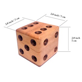 Logica Puzzles Art. Labyrinth Dice - 3D Brain Teaser in Fine Wood - Difficulty 4/6 Extreme - Leonardo da Vinci Collection