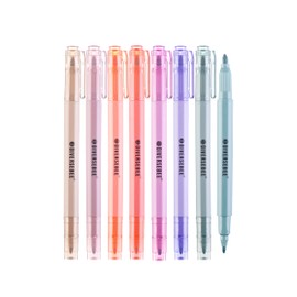 DIVERSEBEE Dual Tip Bible Highlighters and Pens No Bleed, 8 Pack Quick Dry Highlighters Set, Cute Markers, Bible Study Journaling School Office Supplies, Bible Accessories (Boho)