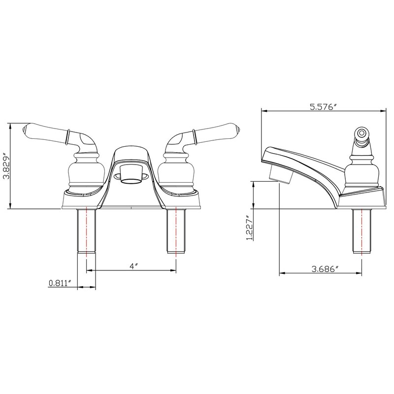 Dura Faucet DF-PL700C-ORB RV Bathroom Faucet with Classical Handles (Oil